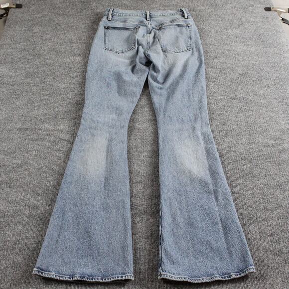 Frame Jeans Womens 29 Le High Flare Crystal Shores Rips Distressed Blue Boho - Picture 4 of 15
